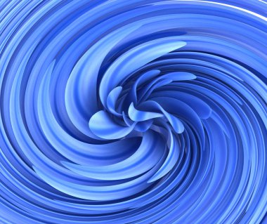 Soyut arkaplan açık mavi bukleli 3D görüntüleme - illüstrasyon