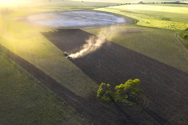 Traktor Orá Pole Pampas Venkov Pampa Argentina — Stock fotografie