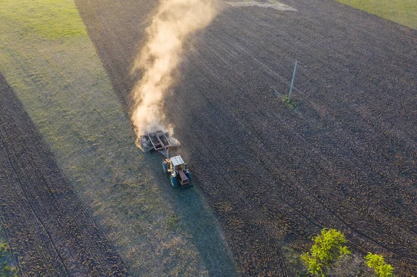 Tracteur Labourant Champ Campagne Pampas Pampa Argentine — Photo