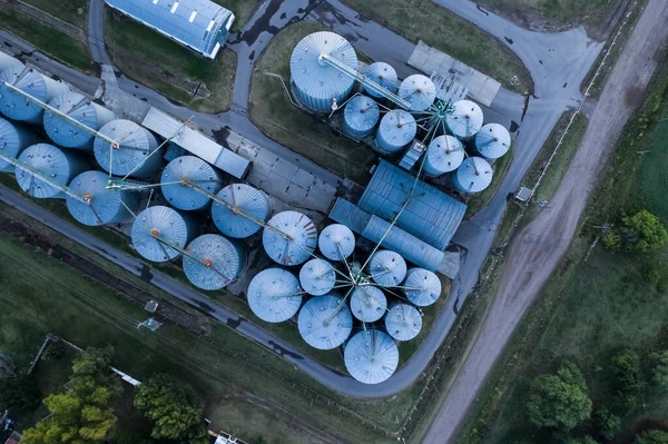 Almacenamiento Granos Silos Acero Patagonia Argentina — Foto de Stock