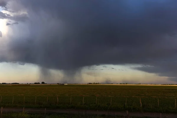 Nuvens Tempestade Ameaçadoras Pampas Patagônia Argentina — Fotografia de Stock