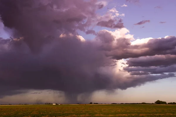 Threatening Storm Clouds Pampas Patagonia Argentina — Stock Photo, Image