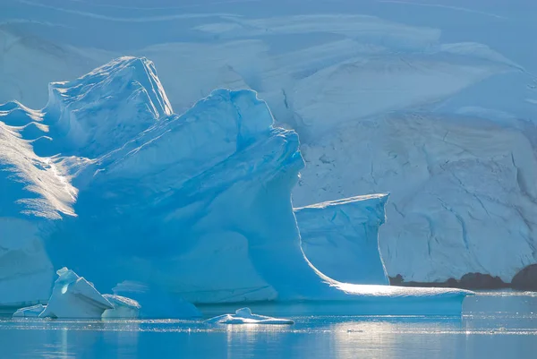 Icebergs Flutuantes Paradise Bay Antartica — Fotografia de Stock