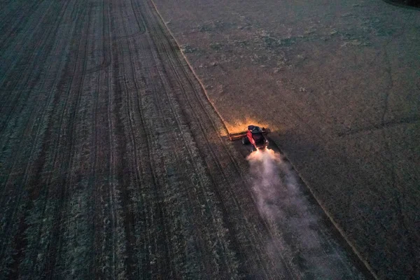 Barley Harvest Aerial View 阿根廷La Pampa — 图库照片
