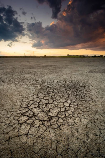 Suelo Seco Roto Una Laguna Pampeana Provincia Pampa Patagonia Argentina — Foto de Stock