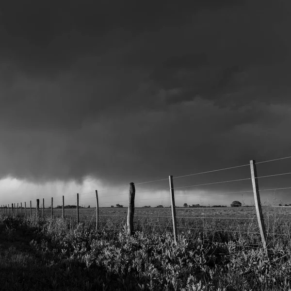 Céu Tempestuoso Devido Chuva Campo Argentino Província Pampa Patagônia Argentina — Fotografia de Stock