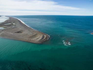 Unesco Miras Alanı, Caleta Valdes, Pennsula Valds, Patagonya, Arjantin Havacılık Manzarası