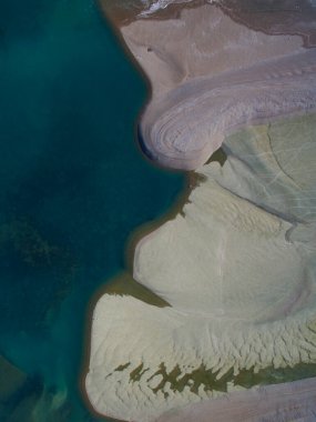 Caleta Valdes, Peninsula Valdes, Patagonya, Arjantin Hava Görüntüsü