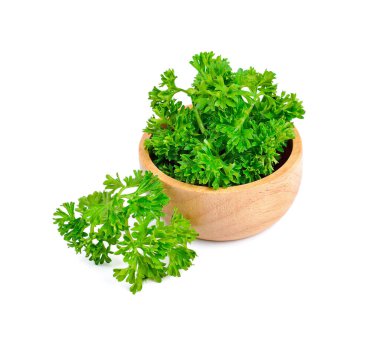 Maydanoz beyaz arkaplanda izole.