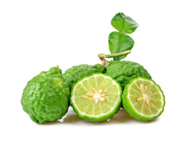 bergamot beyaz arkaplanda izole edildi.