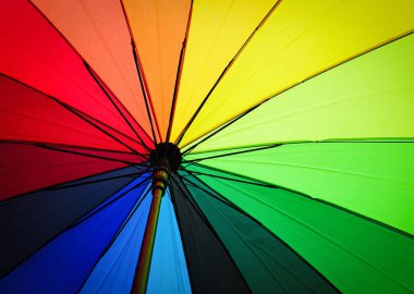 gökkuşağı şemsiyesinin çok renkli arkaplanı.