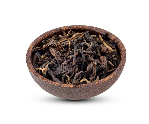 Suchý Čaj Listy Izolované Bílém Pozadí — Stock fotografie