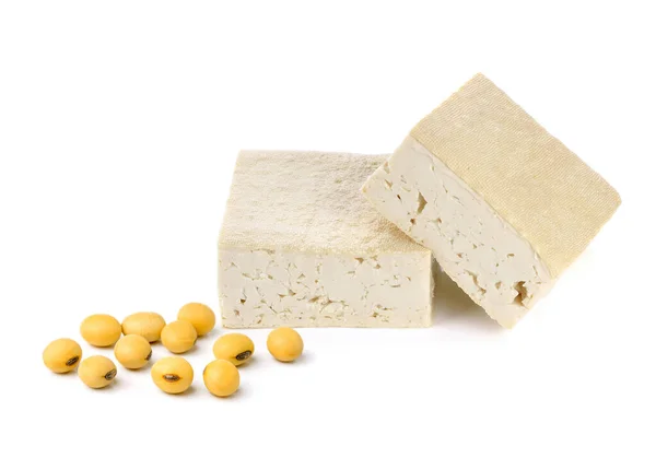 Tofu Soja Aislados Sobre Fondo Blanco —  Fotos de Stock