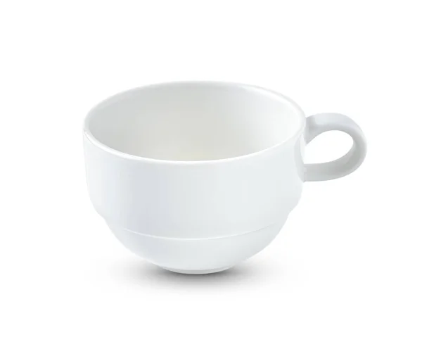 Tazza Caffè Vuota Tazza Caffè Isolata Sfondo Bianco — Foto Stock