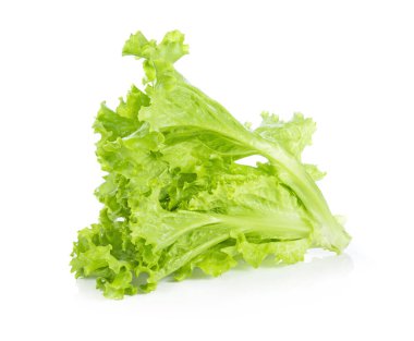 Salata yaprağı. Beyaz arkaplanda marul izole.