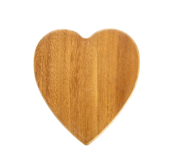 Tablones Madera Forma Corazón Aislados Blanco — Foto de Stock