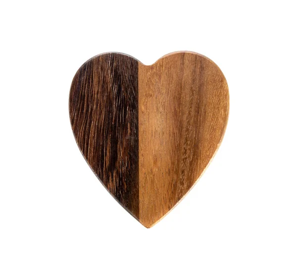 Heart Shaped Wooden Planks Isolated White — Stock Photo, Image