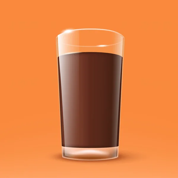 Image de verre de cacao — Image vectorielle