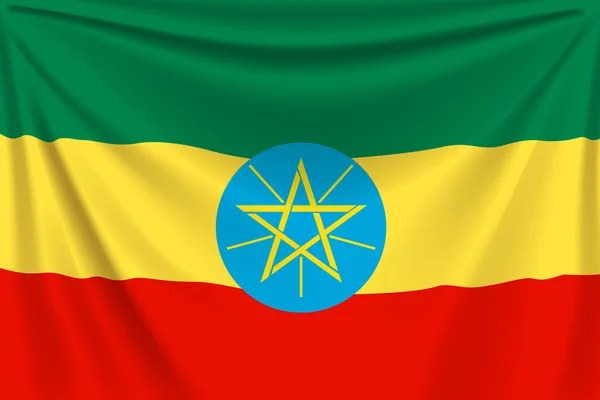 Πλάτη σημαία Αιθιοπία — Διανυσματικό Αρχείο