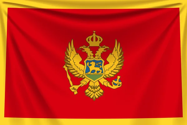 Tillbaka flagga montenegro — Stock vektor