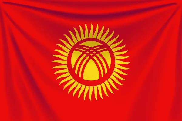 Volver bandera kyrgyzstan — Archivo Imágenes Vectoriales