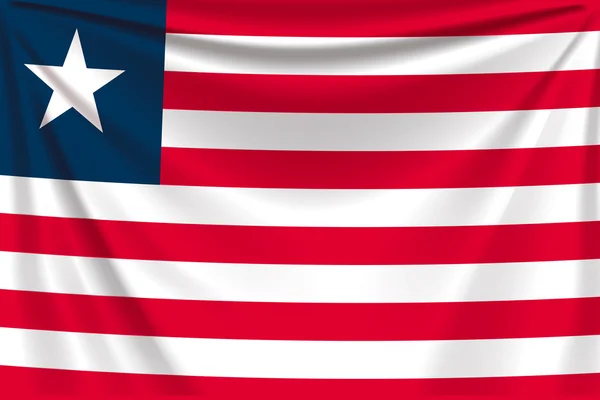 Bandiera posteriore liberia — Vettoriale Stock