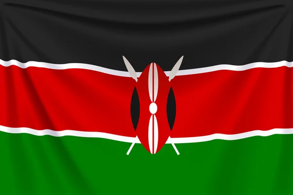 Bandeira traseira kenya — Vetor de Stock