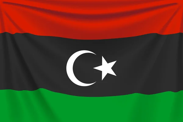 Tillbaka flagga Libyen — Stock vektor