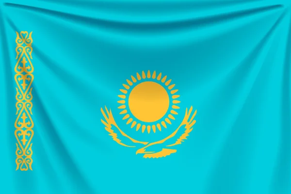 Tillbaka flagga Kazakstan — Stock vektor