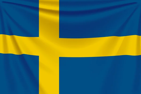 Sueco bandeira de volta — Vetor de Stock