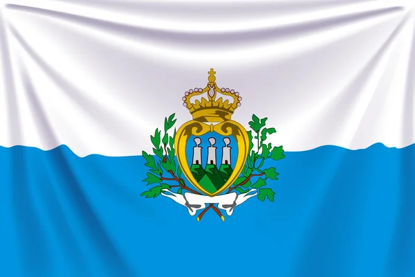 Rug vlag san marino — Stockvector