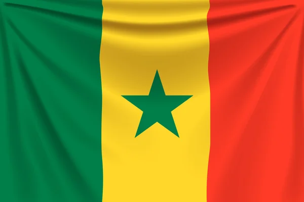 Zurück Flagge Senegal — Stockvektor