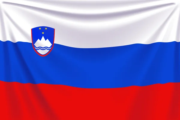Rug vlag Slovenië — Stockvector