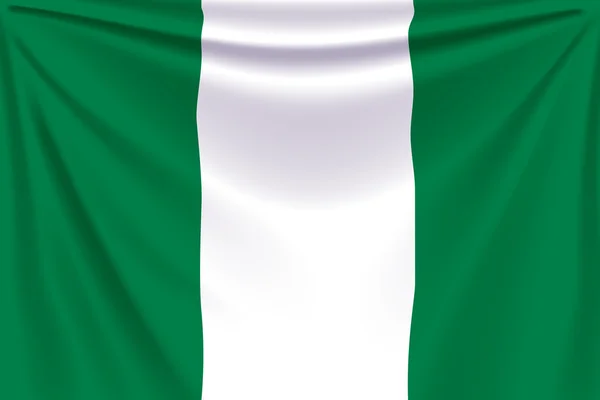 Bandiera posteriore nigeria — Vettoriale Stock