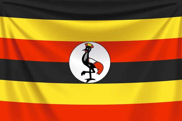 Bandiera posteriore uganda — Vettoriale Stock