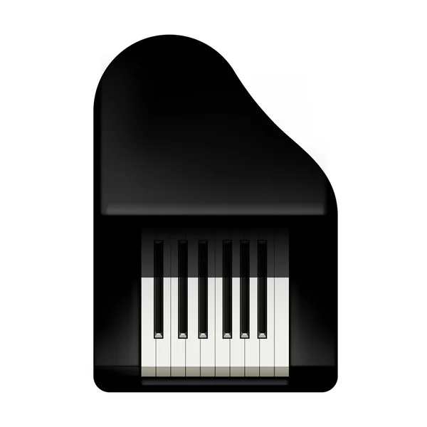 Piyano kısa resmini — Stok Vektör