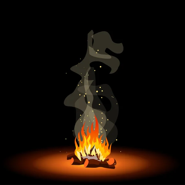 Imagen del fuego — Vector de stock