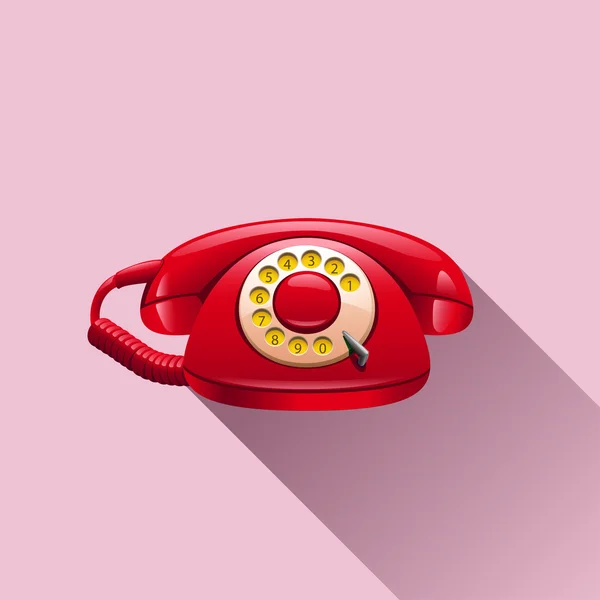 Röd telefon 03 — Stock vektor