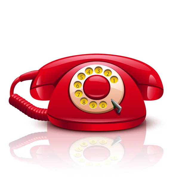 Rotes Telefon 01 — Stockvektor