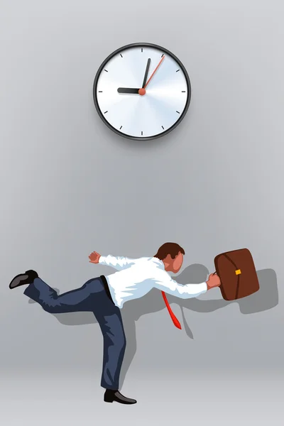 Clock businessman 03 — Stock Vector