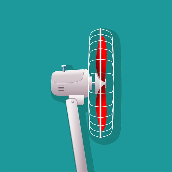 Ventilateur sur vert — Image vectorielle