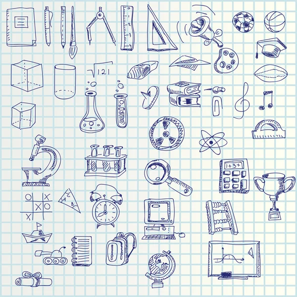 Icônes de dessin à la main — Image vectorielle