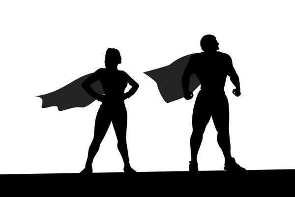 Heroes silhouette 3 — Stock Vector