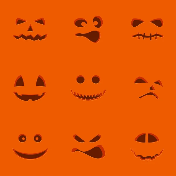 Halloweeen hátsó set3 — Stock Vector