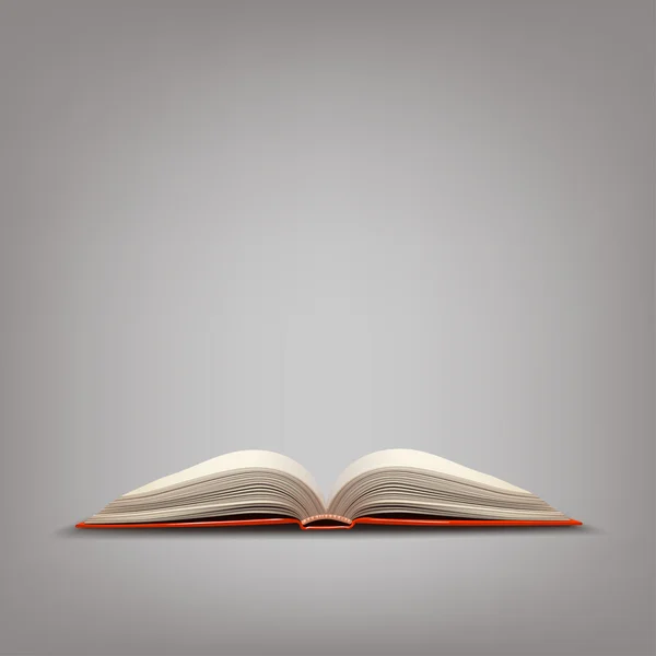 Red open book — Stock Vector