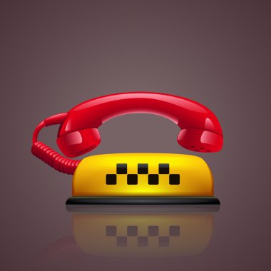 kırmızı telefon taksi sembolü