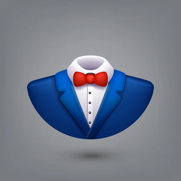 Tuxedo niebieski symbol — Wektor stockowy