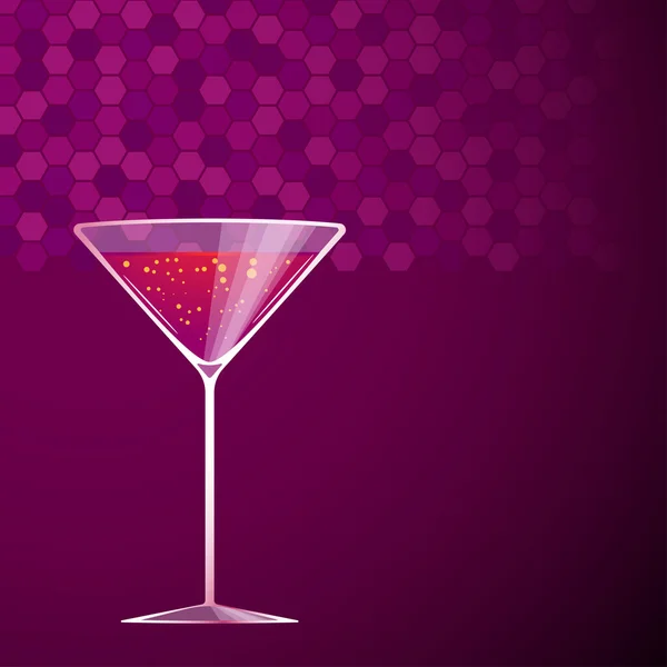 Cóctel de cristal Martini — Vector de stock