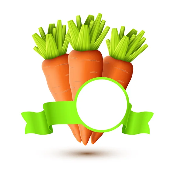 Trois carottes sur fond brun — Image vectorielle