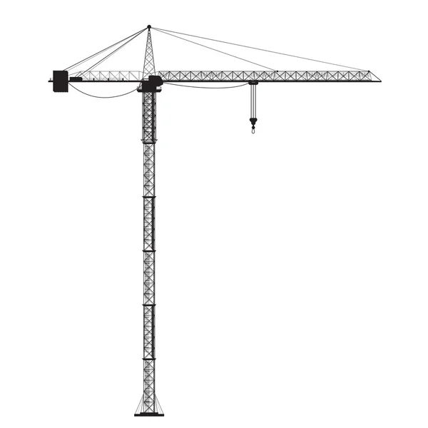 Grúa silueta negro — Archivo Imágenes Vectoriales